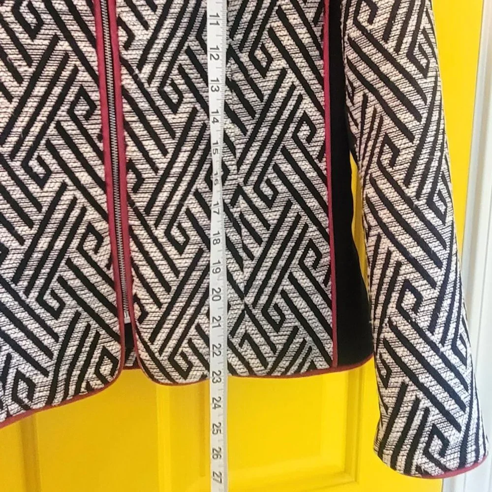 H&M Blazer Black, White & Red Woman's Size 10